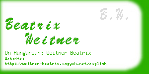 beatrix weitner business card